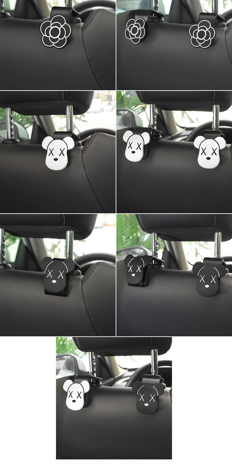 Car Hook, Seat Back, Creative Multifunctional Rear Seat, Cartoon Cute Items Storage For Car Interior_voghion.com