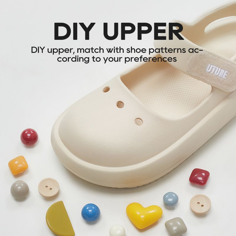 Sandali estivi da donna Mary Jane con gancio e passante, stile 2025, fai da te, con plateau, suola spessa, morbidi, scarpe da spiaggia per ragazze_voghion.com
