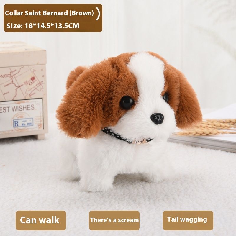 Kinderspielzeug Plüsch Electric Can Walk, Kleiner Stallaufbau, Elektronische Haustiersimulationsmaschine Hund_voghion.com