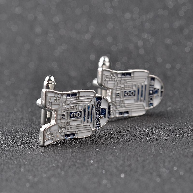 Spaceship men's business fashion shirt cufflinks accessories source factory spot _voghion.com