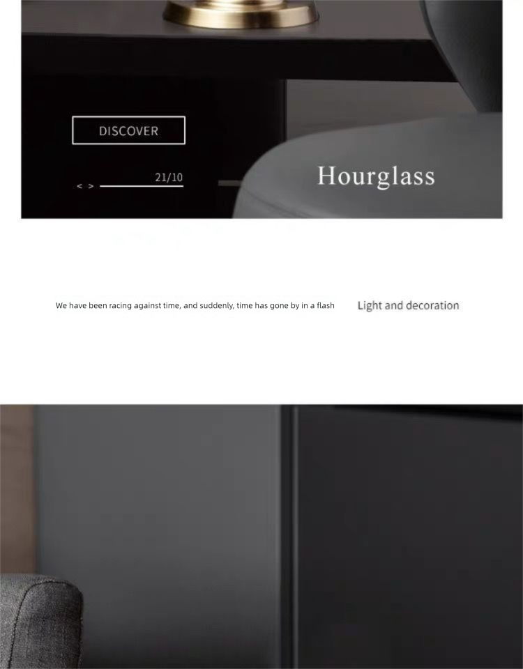 Luxuriöse, hochwertige 3D-Sanduhr aus Metall als Tischdekoration für Wohnzimmer, Weinschrank, Büro oder Zuhause_voghion.com