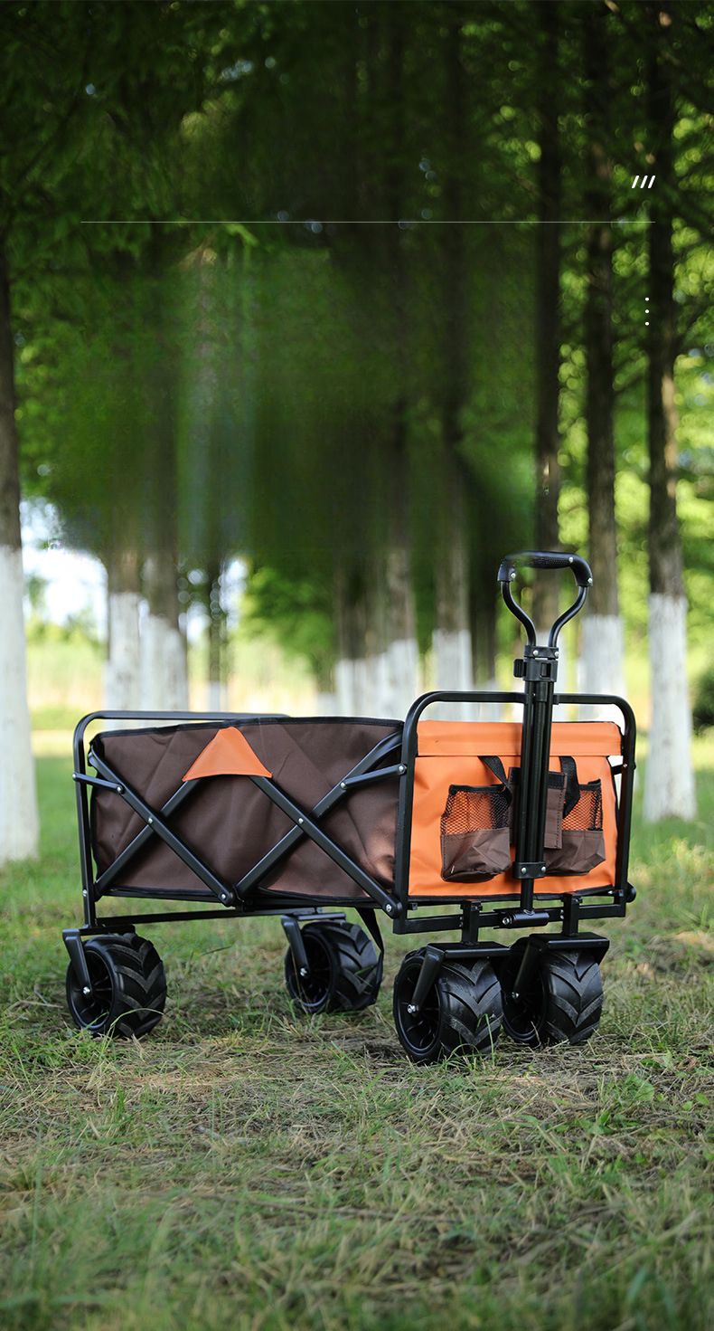 Neuer Outdoor-Wagen für Camping, kleiner Anhänger, leicht, faltbar und einfach._voghion.com