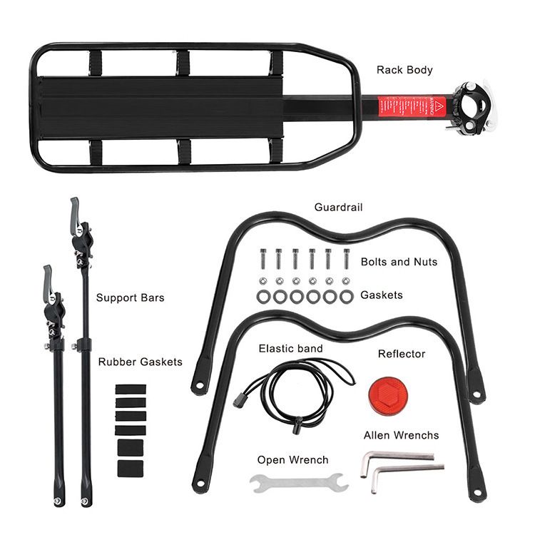Mountainbike-Sitzhalterung, universell für Cargo- und Passagierfahrräder, Gepäckträgerausrüstung, Zubehör_voghion.com