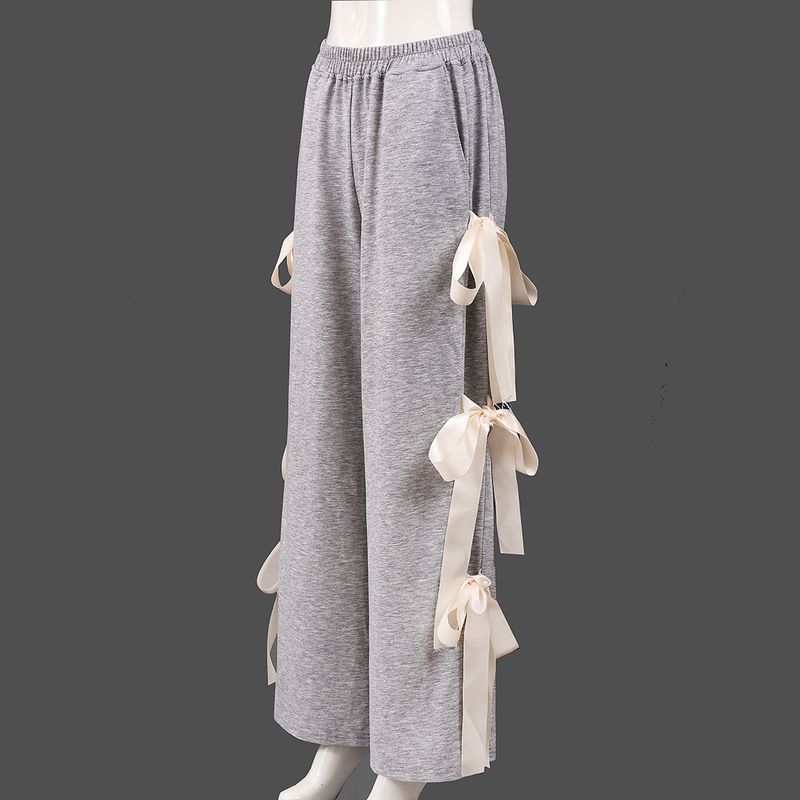 Streetwear-Jogginghose für Damen – Herbst-Jogginghose mit hoher Taille und lockerer Passform, Taschen im Farbblockdesign, dehnbarem elastischem Bund und 3D-Grafikdetail_voghion.com