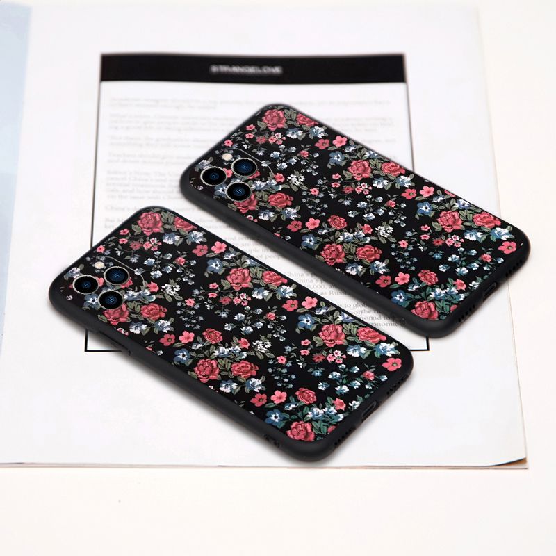 Franču stila ziedu raksta telefona maciņš iPhone 15Pro, 14Promax, Best Friend Xs/11, Female Trend 12, Personality 13, Anti_voghion.com