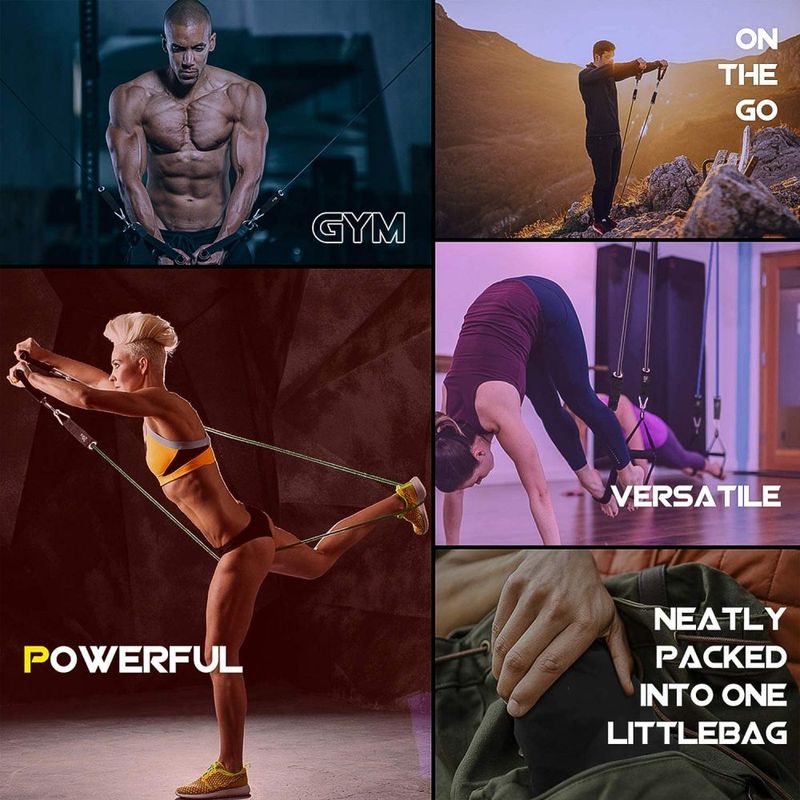 Resistance Set Bodybuilding Home Gym Equipment Professional Weight Training Fiess Elastic Rubber Bands Workout Expander_voghion.com
