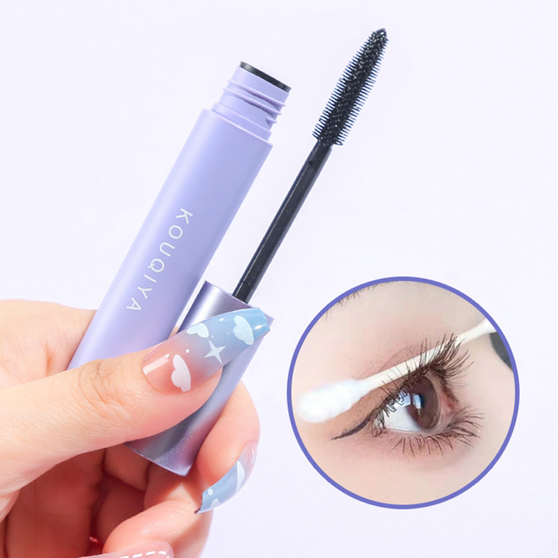 Mascara noir 4d en Fiber de soie, imperméable, Volume supplémentaire, résistant aux taches, bouclage, allongement des cils_voghion.com