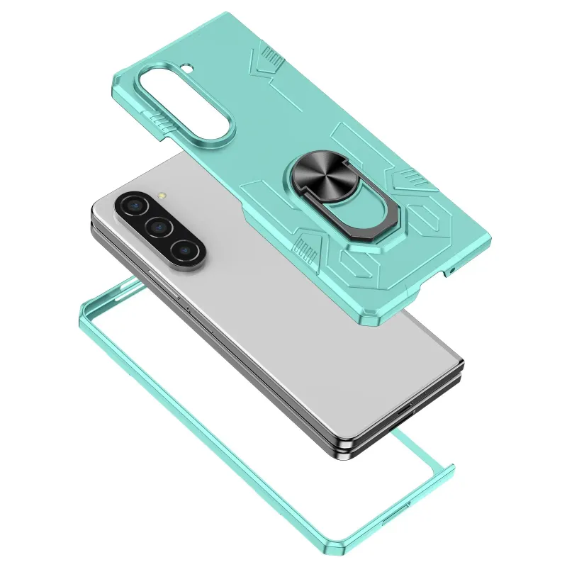 PC Armor Car Ring Stand Phone Hard Case For Samsung Galaxy Z Fold 7 6 5 4 3 2 1 5G Magnetic Camera Lens Non-Slip_voghion.com
