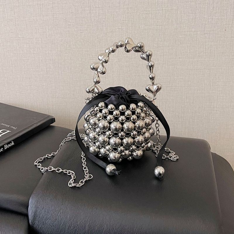 Nuova moda estiva 2025, borsa a mano versatile con catena di perle per donne e ragazze_voghion.com