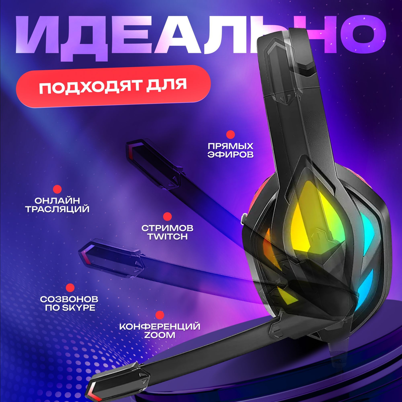 Gaming Headphones With Microphone Wired For Computer, PC, Phone_voghion.com