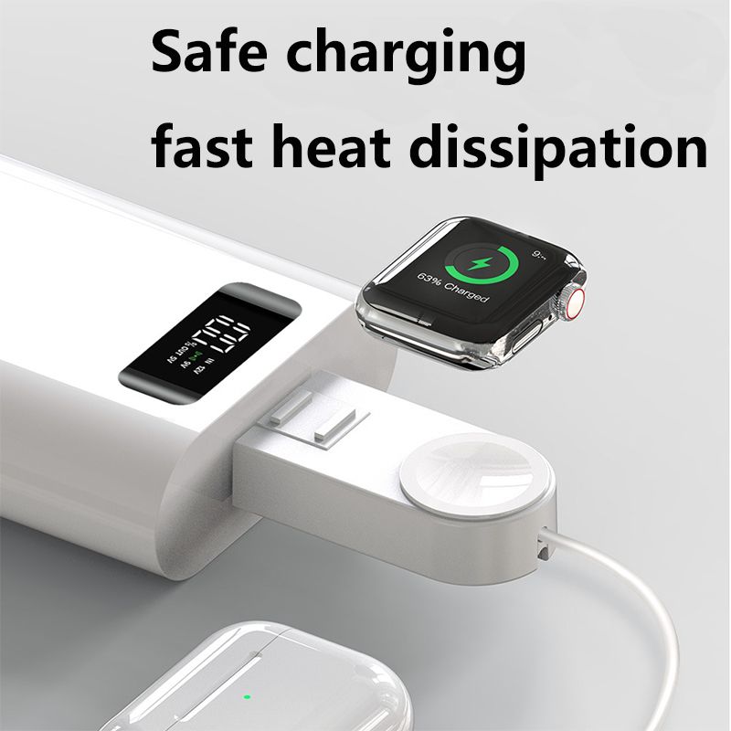 Kabelloses Ladegerät für Telefon und Uhr Serie 4 3 2 1 Magnetische schnelle kabellose Ladestation USB-Ladegerät für iWatch 1 2 3 4_voghion.com