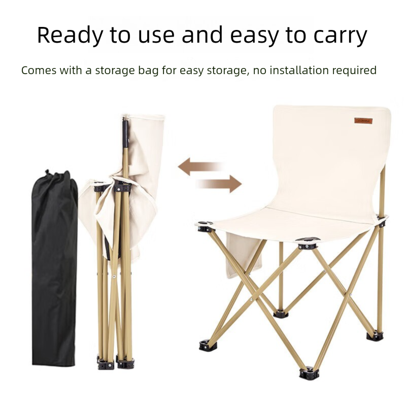 WhitePeak Outdoor Folding Backrest, Portable Fishing Stool, Art Sketching Chair With Storage Bag, Extra Large_voghion.com