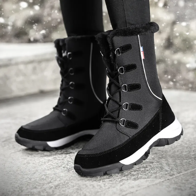 Winter Women's Anti Slip Plush High Top Snow Boots 2024 New Fashionable And Versatile_voghion.com