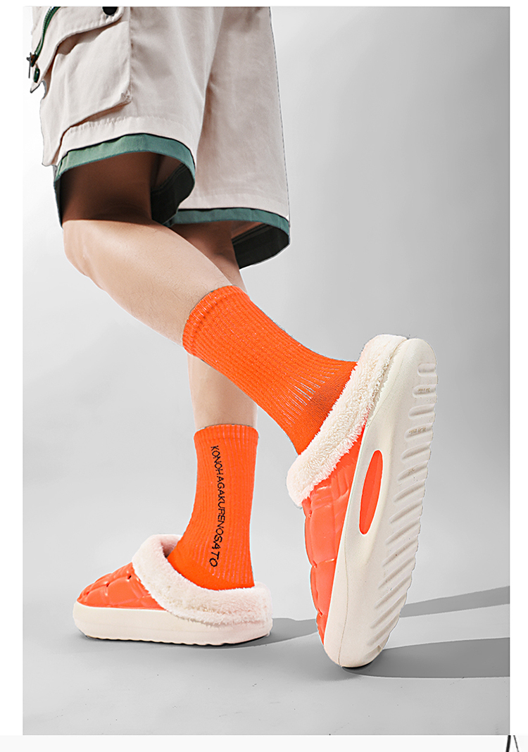 Chaussons pour hommes en mousse lavables en machine à enfiler sur une mule en feutre doublé de fourrure confortable_voghion.com
