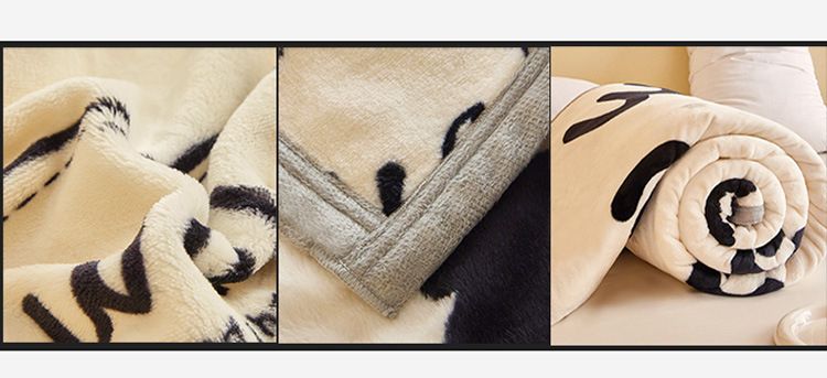 Class A Thick 2025 New Printed Autumn Winter Warm Flannel Bed Sheet Coral Fleece Pet Blanket_voghion.com