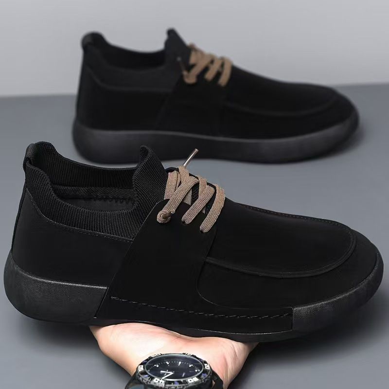 Euro Step Spring And Autumn New Casual Shoes Men's Versatile Breathable Sneakers Soft Sole Comfortable Slip-On Loafers_voghion.com