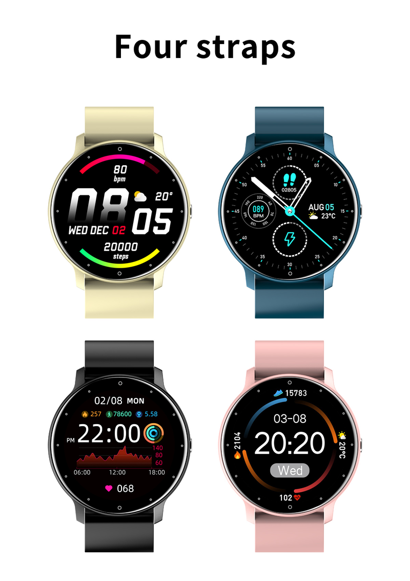 Yeni akıllı saat kadın erkek bayan hediye spor spor Smartwatch nabız monitörü su geçirmez saatler IOS Android için_voghion.com
