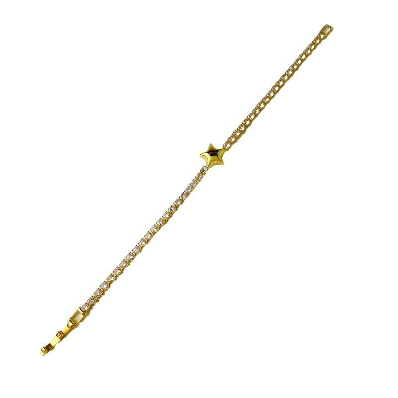 Zirkonia Herz-Stern-Armband mit verstellbarem Verschluss, elegantes und vielseitiges Design, exquisiter Schmuck_voghion.com