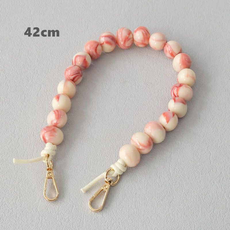 Fashion Acrylic Versatile Iridescent Bead Accessories Strap Single Shoulder Lanyard Bag Phone Chain_voghion.com
