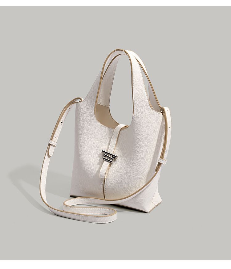 Mini borsa a secchiello alla moda con chiusura magnetica - Borsa a tracolla elegante e versatile per l'uso quotidiano, morbida similpelle, design minimalista urbano_voghion.com