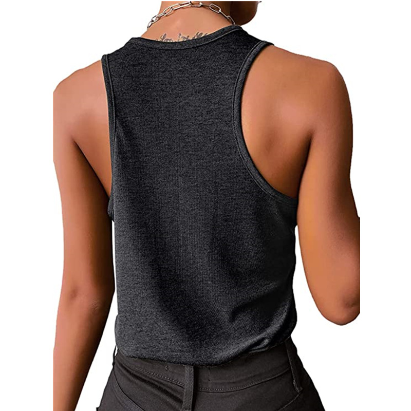 Colete feminino sexy com rosca interna e externa, com botões de pressão, camiseta e roupas femininas_voghion.com