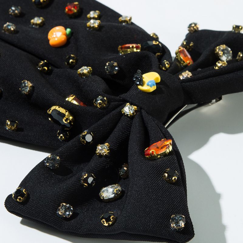 Unisex Halloween Hairpin Temperament Bow diamond-encrusted pumpkin Ghost Accessories Headwear Holiday party hair accessories_voghion.com