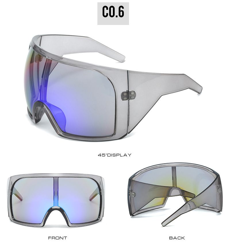 ActiveGo Cross-border Large Frame Wrap-around For Women And Men Futuristic Technology Integrated Eye Protection Sunglasses_voghion.com