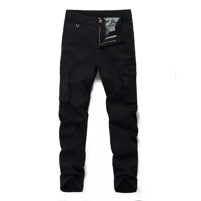 Premium Products Washed Work Men's New Multi Pocket Casual Loose Cotton Ankle Pants_voghion.com