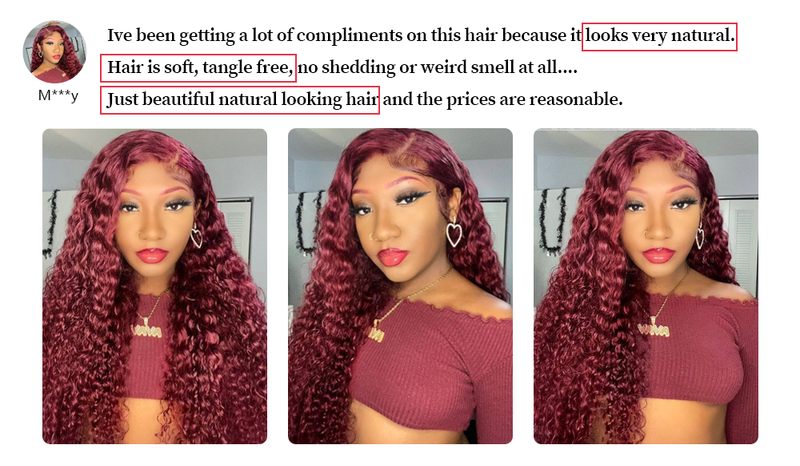 99J Vinröd 30 tum Djupvågig Jerry cruly vågig frontal peruk Rak spetsfrontperuk Äkta hår Färgad vinröd lockig spetsfrontperuk för kvinnor_voghion.com