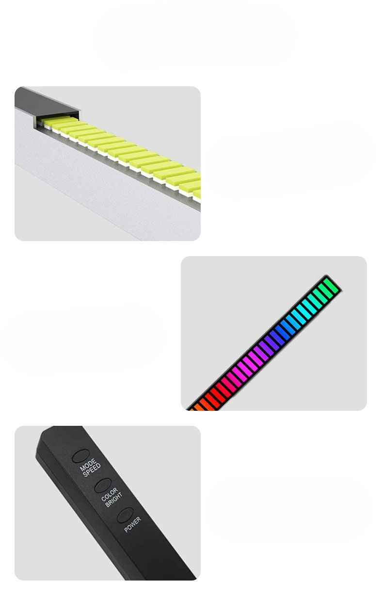 【Negozio di vendita calda】 Ritmo RGB controllato Musica Computer Desktop Suono Atmosfera Pickup Luce_voghion.com