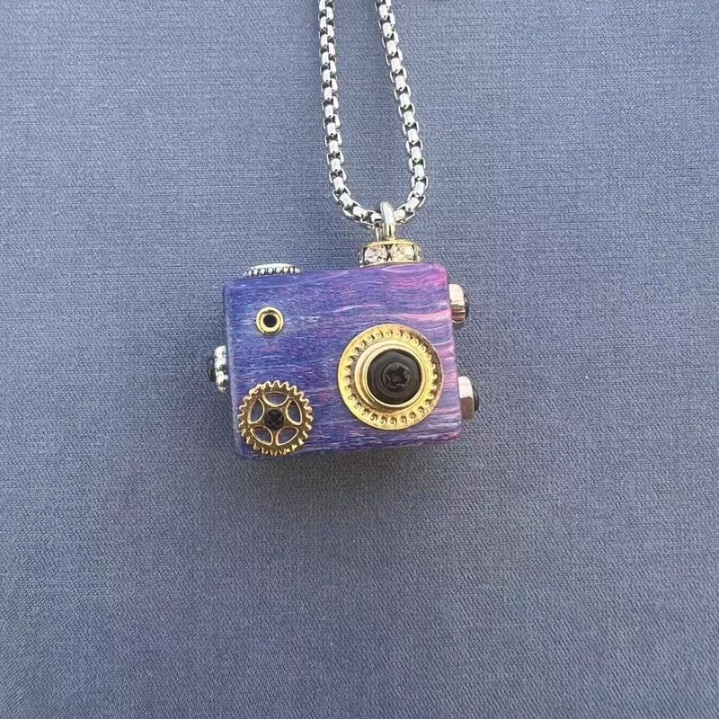 Collana con ciondolo a forma di robot punk, portachiavi in legno, ciondolo a forma di catena per cellulare per ragazzi e ragazze._voghion.com