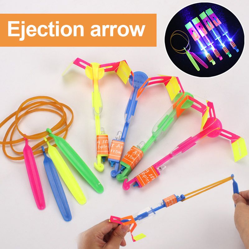 Happyhouse 1 set Slingshot Racheta Elastic Ușor de Asamblat Plastic Uimitor Lumină LED Slingshot Jucărie zburătoare pentru petreceri_voghion.com