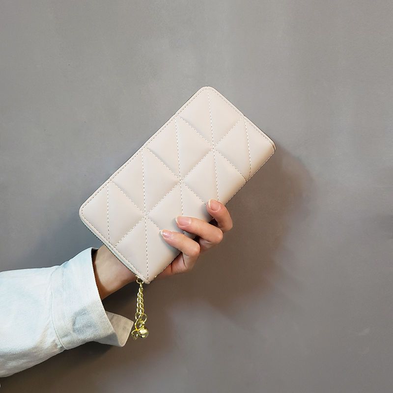 Ins Neue Stil Gesteppte Lange frauen Kleine Brieftasche Geldbörse Telefon Kupplung Karte Halter Mode_voghion.com