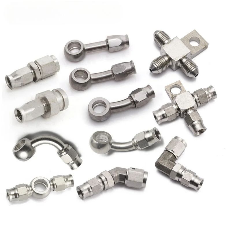 1PC Aço Inoxidável AN3 para AN -3 Extremidades de Mangueira Giratória de Freio Reto Encaixe de Carro EPSCGPJ_voghion.com