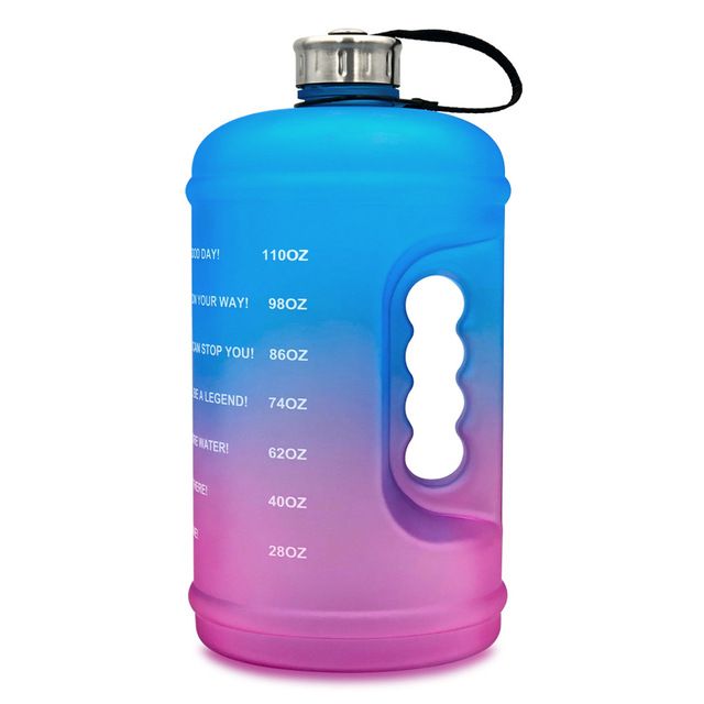 3,78L grote waterfles met bounce-cover, tijdschaalherinnering, matte beker met leuke stickers voor buitensporten en fitness_voghion.com