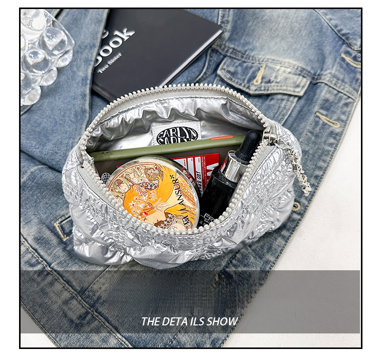 2024 new handheld wallet, embroidered diamond grid small bag, cute and versatile spare wallet, lightweight cloud card bag_voghion.com