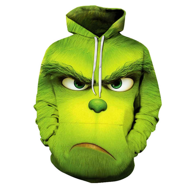 Cross Border New Animation D Digital Printing The Grinch Men S And Women S Sweatshirt Hooded Sweatshirt Spring And Autumn_voghion.com