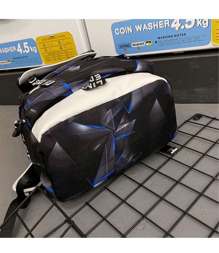2024 New Korean Edition Boys' Travel Ba Personalized Trend Large Capacity Heat Transfer Printing Casual Student_voghion.com