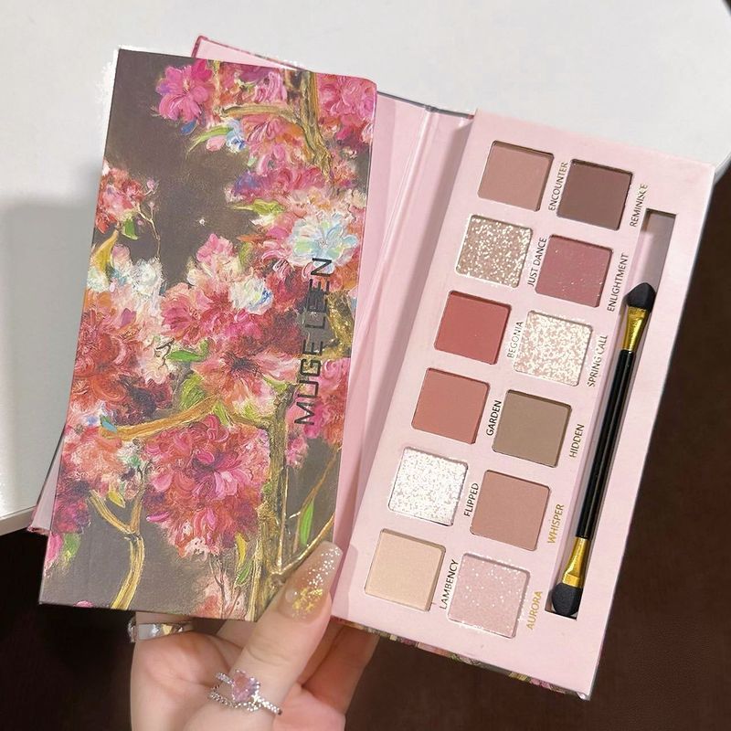 Nova oljna slika Begonia v prahu, rjava mat biserno bleščeča zemeljska barva, očesna ploščica z nizko nasičenostjo_voghion.com