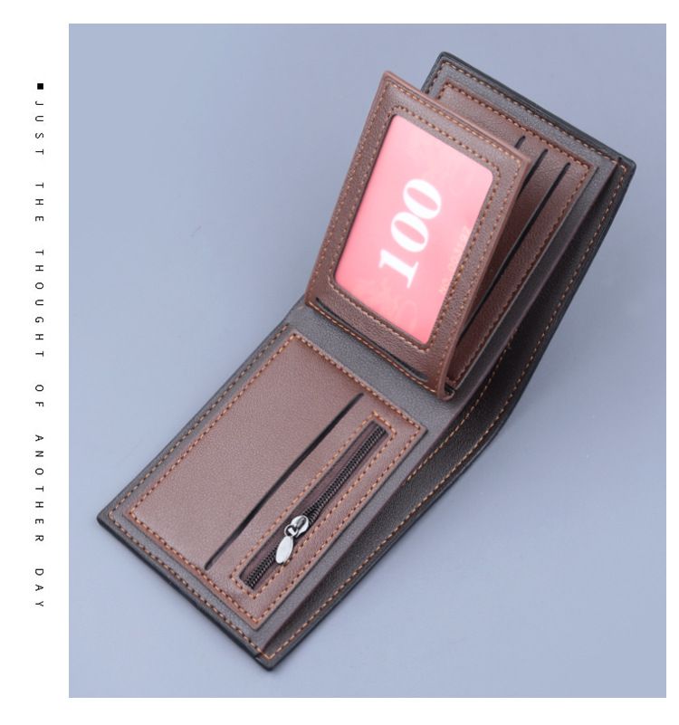 Men's Wallet, New Arrival Fashionable And Popular Personality Short Wallet, Card Holder Integrated Three-fold Wallet._voghion.com