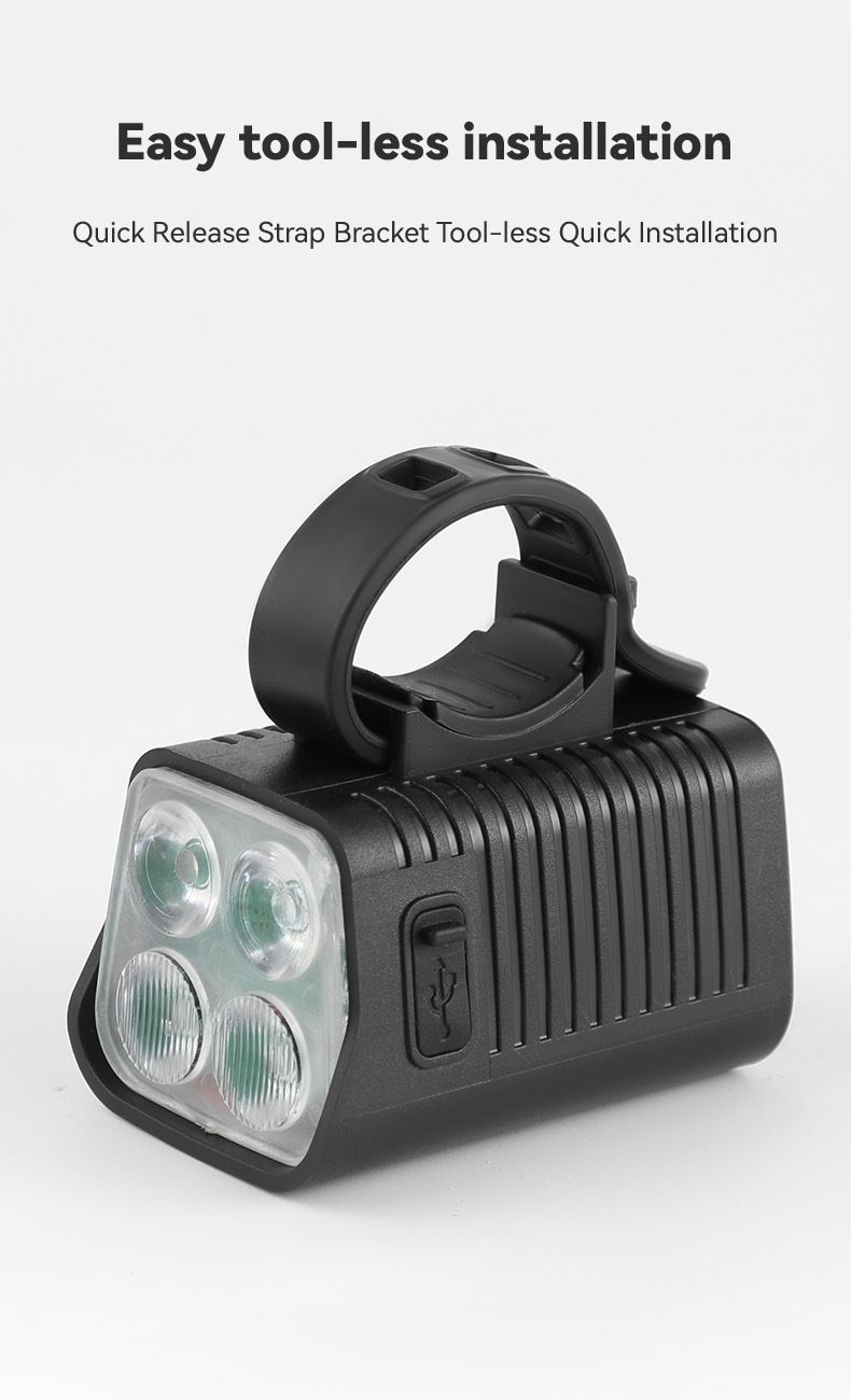 Luz de bocina para faro de bicicleta, luz de ciclismo nocturna con carga USB y bocina eléctrica, luz de bicicleta de montaña_voghion.com