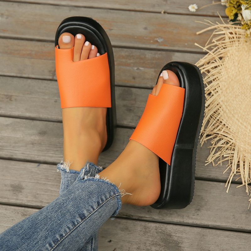 Large Size Thick Sole Women's Slippers New Set Toe Type Sponge Bottom Casual Women's Slippers_voghion.com