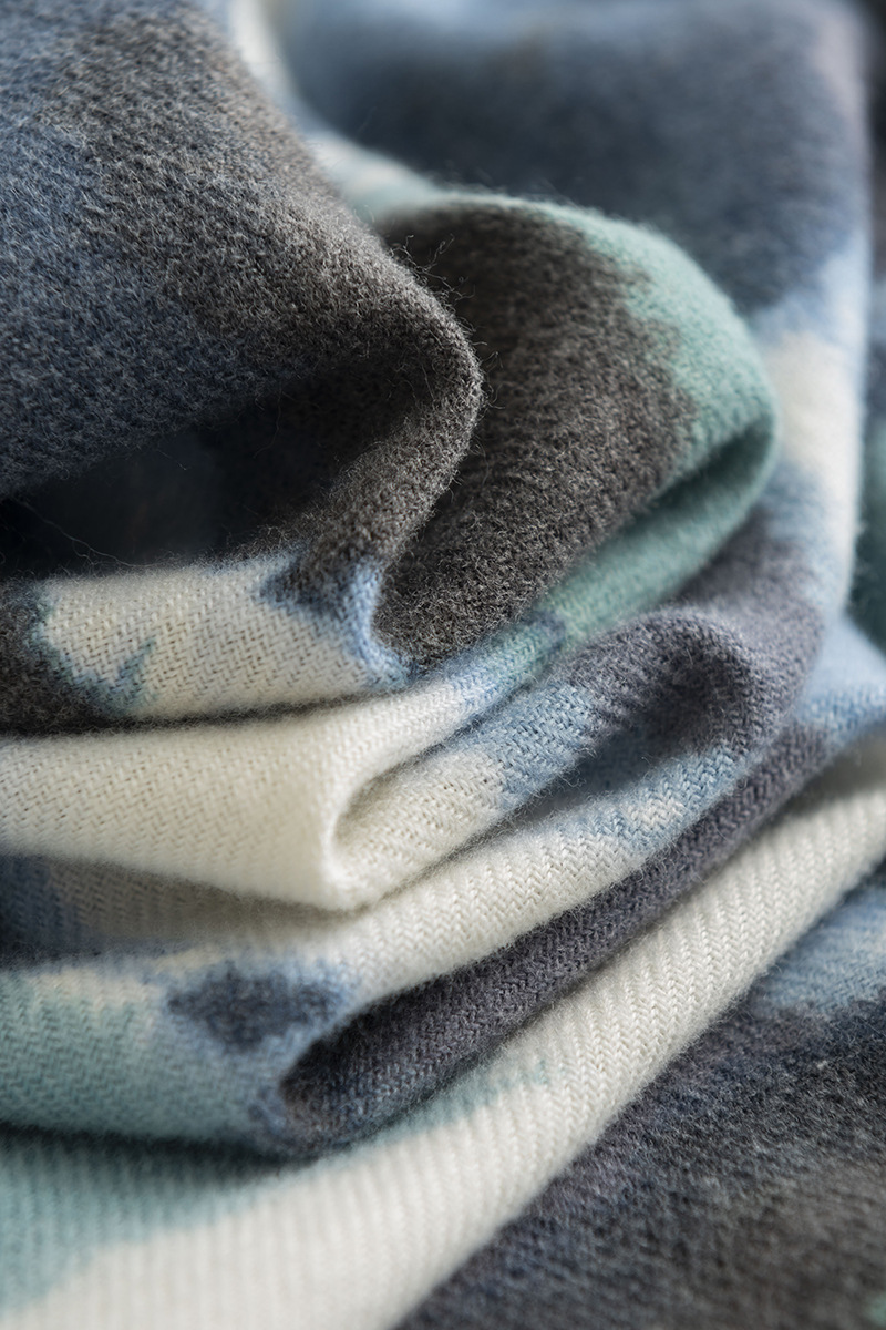 Sciarpa in cashmere stampata alla moda da donna 2024 per il calore, scialle in stile artistico_voghion.com