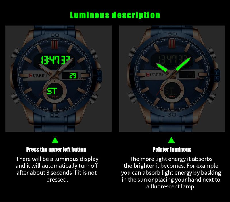 Men's Digital Analog Sports Watch With Waterproof Functionality, Round Dial, Quartz Movement, Alloy Strap For Business And Casual Wear_voghion.com