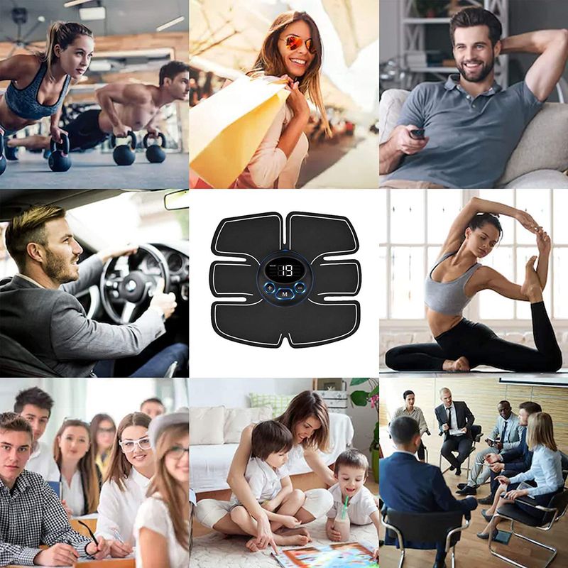 Nuovo 2023 Smart Abdominal Trainer Ricaricabile Display Luce Blu Allenamento per la Riduzione della Pancia Macchina per Bruciare i Grassi Attrezzatura per il Fitness_voghion.com