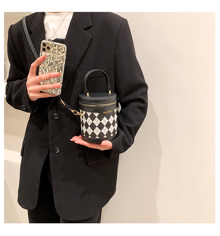 Borsa a cilindro borsa da donna 2023 nuova borsa a secchiello tote cilindrica moda borsa a tracolla monospalla_voghion.com