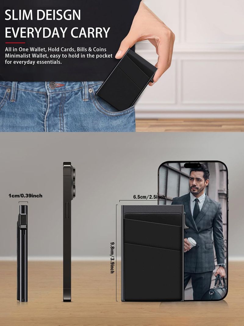 Herrentaschen Heißer Verkauf Herren Einfache Ultradünne RFID-Schutz-Geldbörse Kartenhalter Aluminiumlegierung Kreditkartenhalter_voghion.com