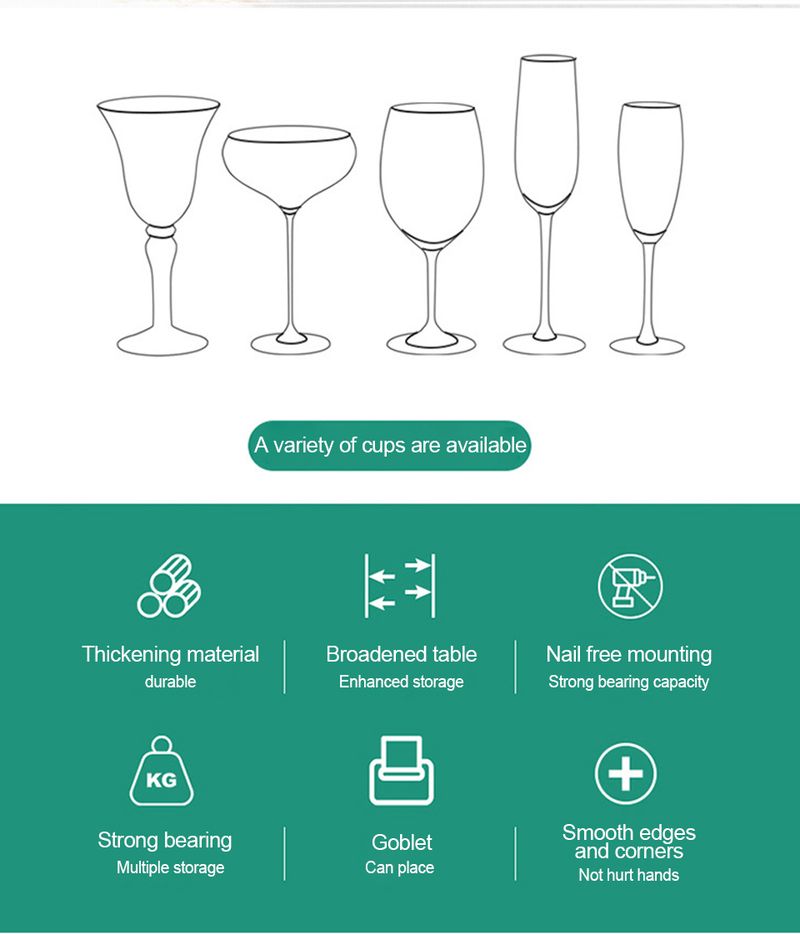 EU Design Wine Glass Rack - Holds 12 Stemware No Drilling | Space-Saving Under Cabinet Holder | ABS Rust-Proof (2 Pack)_voghion.com