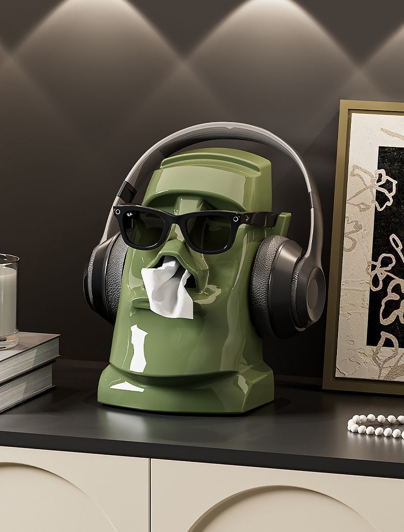 Caja de pañuelos de alta gama, multiusos, creativa y original para decoración de sala de estar, soporte para gafas y auriculares._voghion.com
