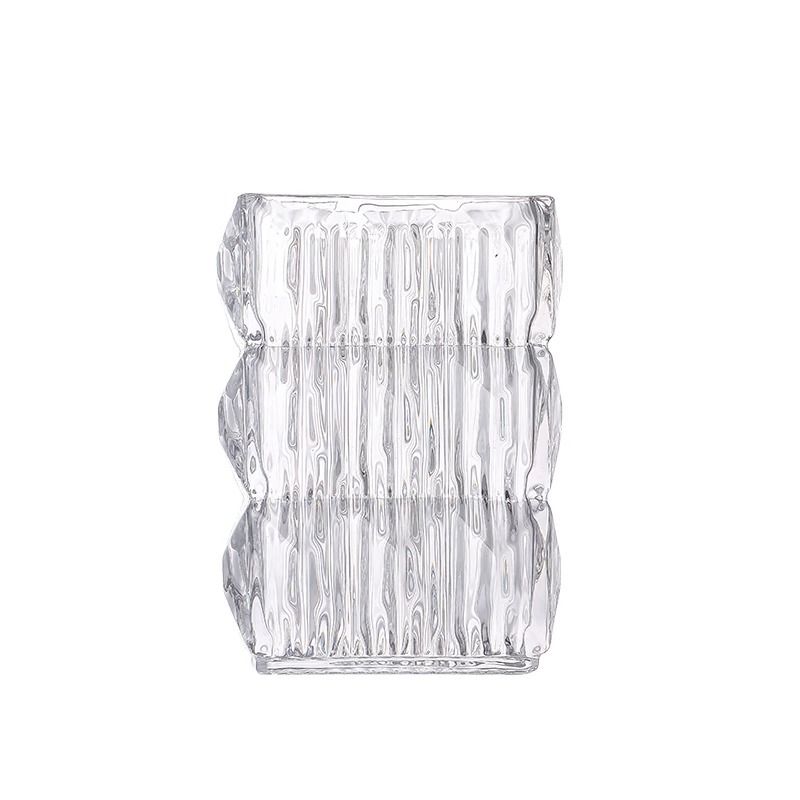 Home Decor Light Luxury Crystal Glass Vase High Grade Transparent Simple Living Room Flower Arrangement Restaurant Hotel Desktop Decoration Ornaments_voghion.com